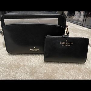 Brand new Kate spade black crossbody and wallet